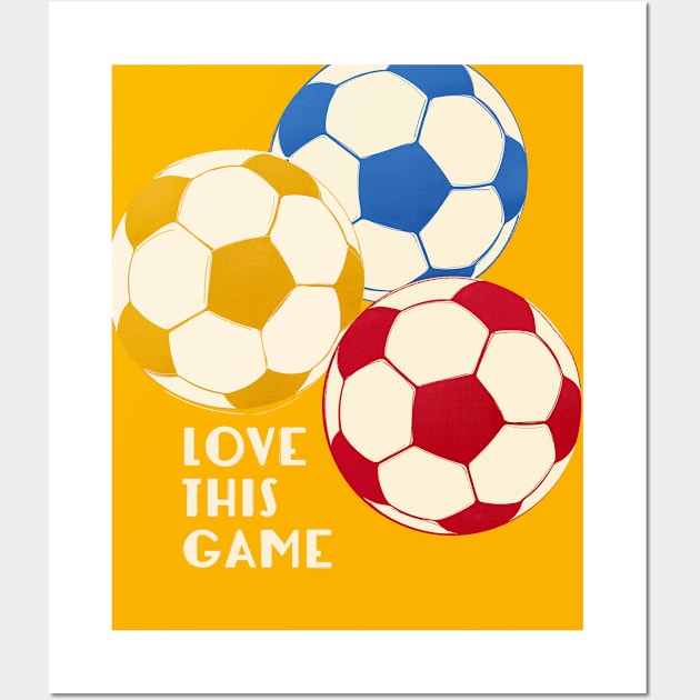 Love This Game - Football Illustration Wall Art by showmemars